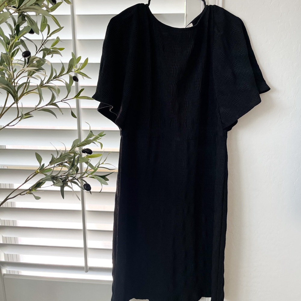 ROOLEE Flutter sleeve black dress